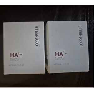 Lorde + Belle HA3+ Peptide Serum 1.0 fl oz Lot of 2 Hyaluronic Acid Anti-Aging